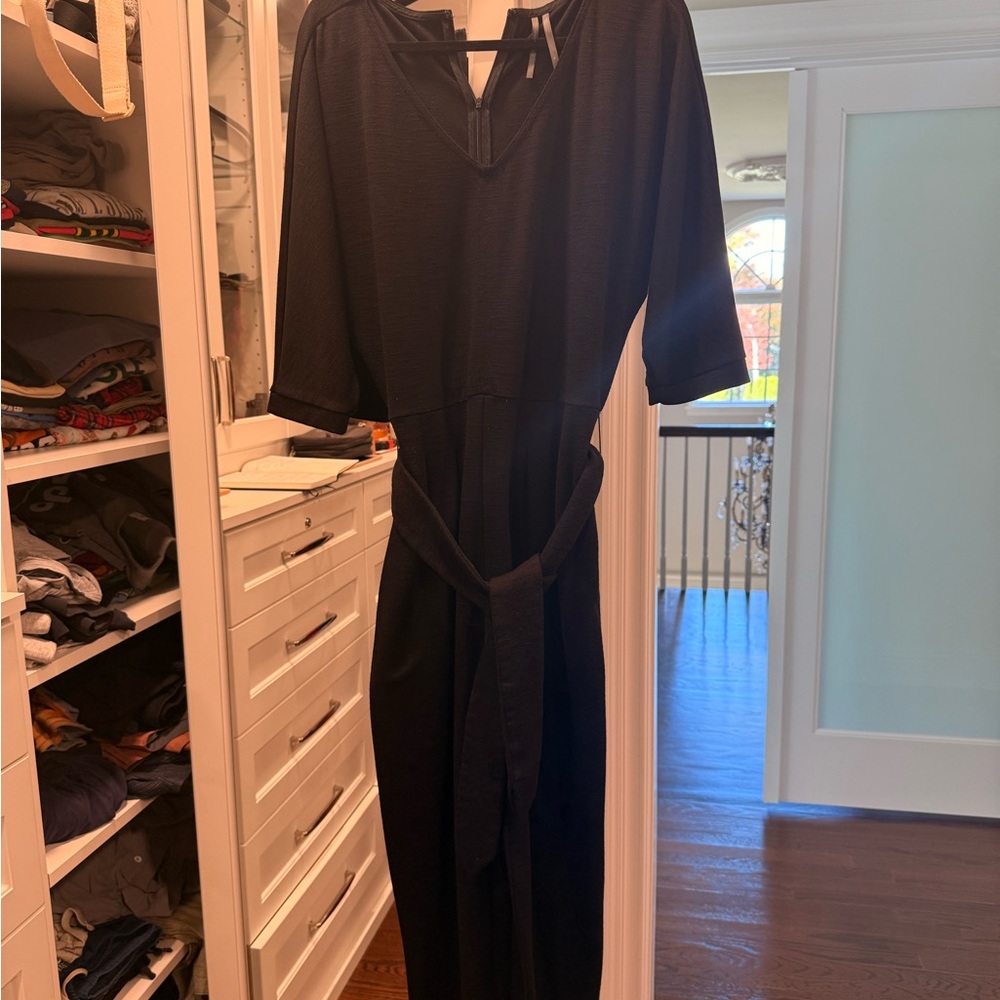 Anthropologie Black Long Sleeve Dress